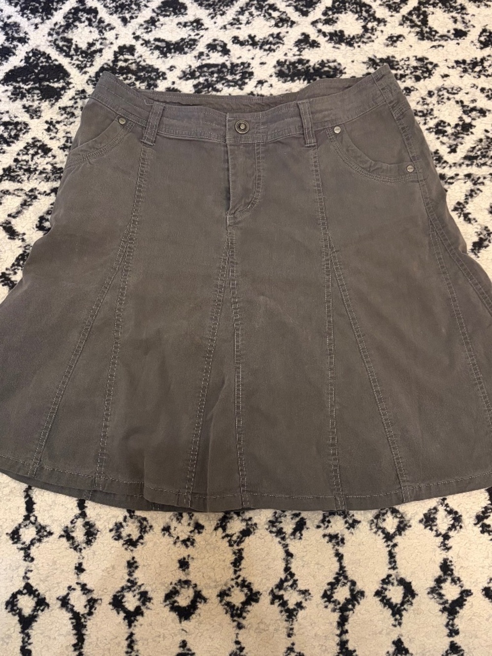 Kuhl Splash Skirt Women's 8 Slate Grey Pockets Outdoors Walking Hiking Summer